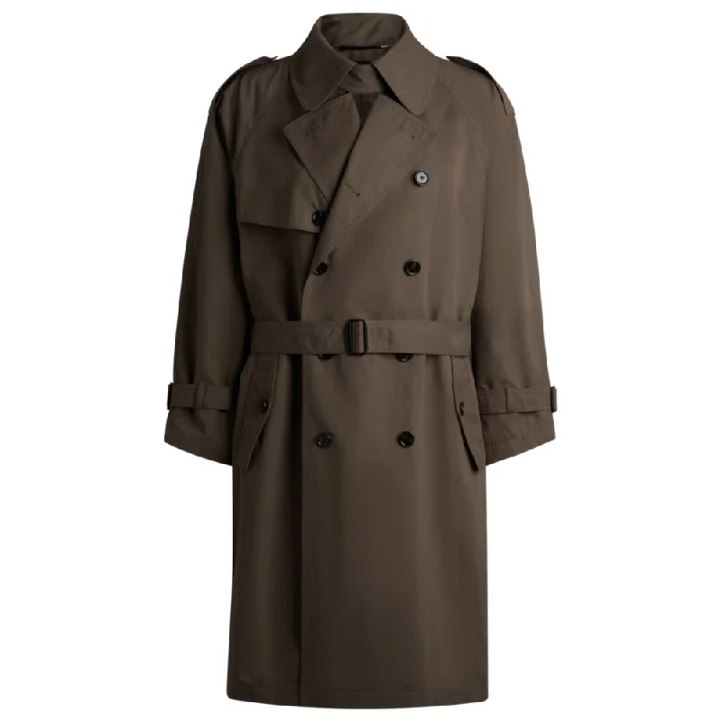 Double-breasted trench coat