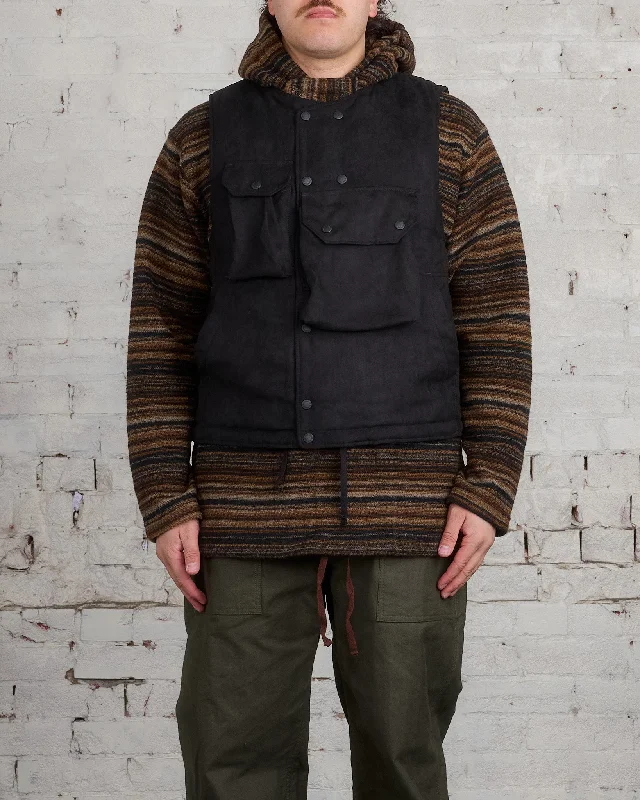 Engineered Garments Cover Vest Poly Fake Suede Black