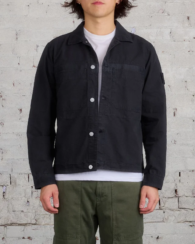 Stone Island GD Cotton Ripstop Overshirt Black