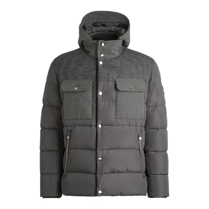 Water-repellent regular-fit jacket in mixed materials