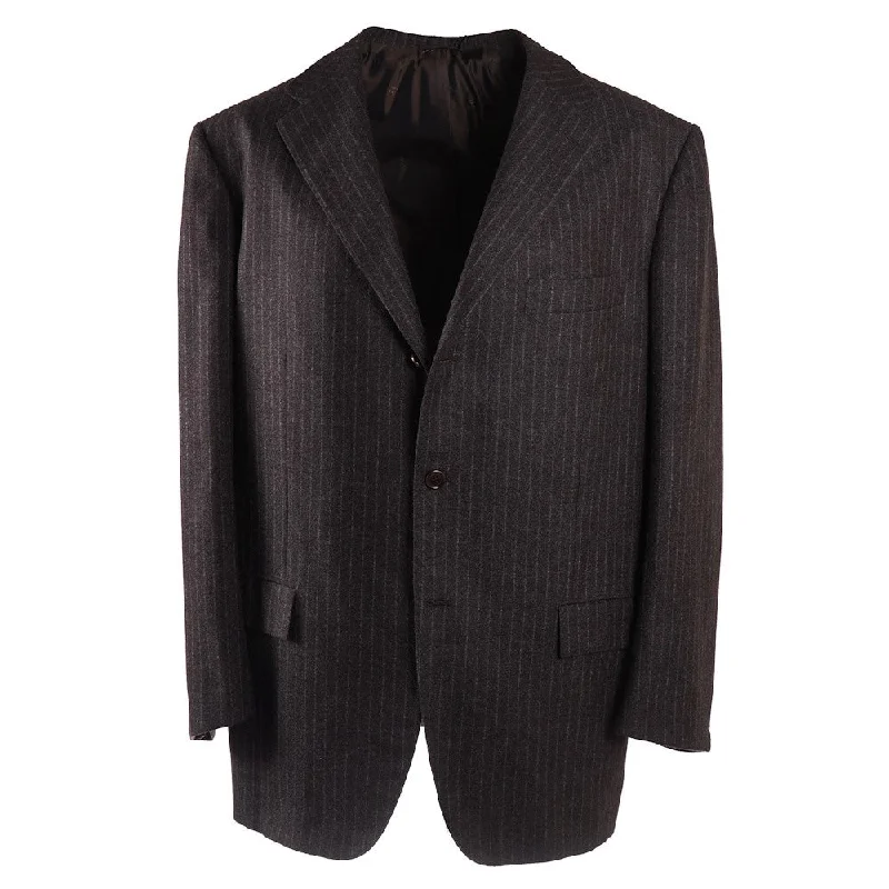 Kiton Chalk Stripe Cashmere Suit