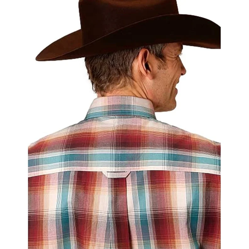 Roper Western Shirt Mens L/S Canyon Plaid Brown 03-001-0379-1044 BR