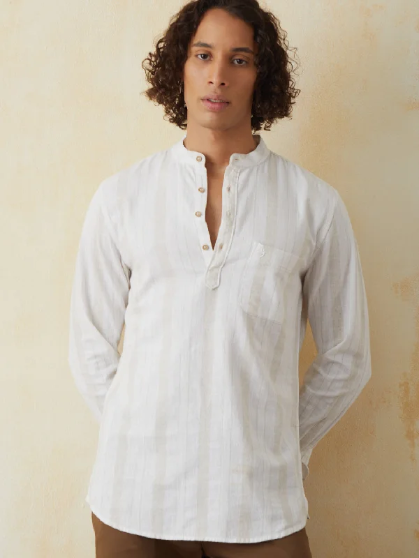 White Striped Kurta