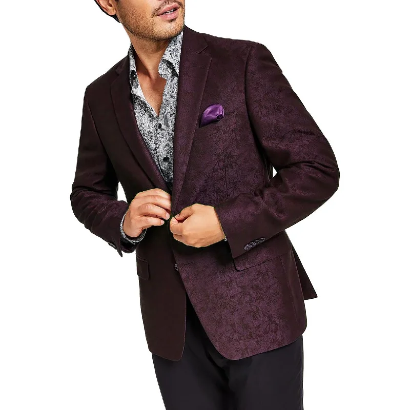 Alfani Mens Velvet Slim Fit Two-Button Blazer