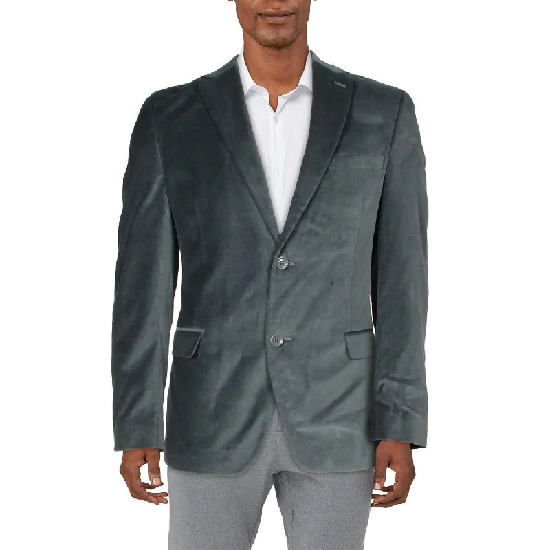 Alfani Mens Velvet Slim Fit Two-Button Blazer