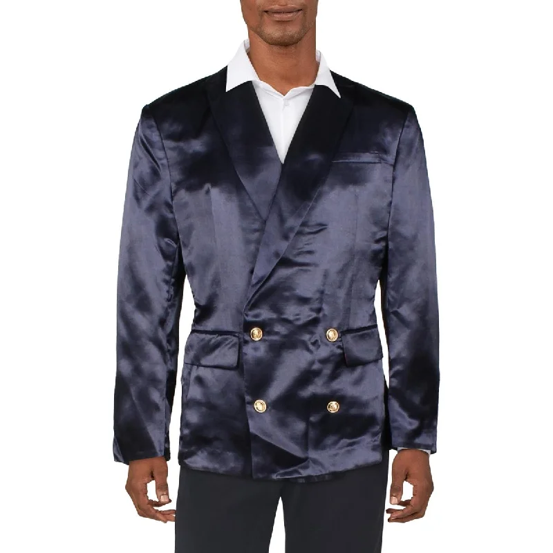 And Now This Mens Satin Suit Separate Double-Breasted Blazer