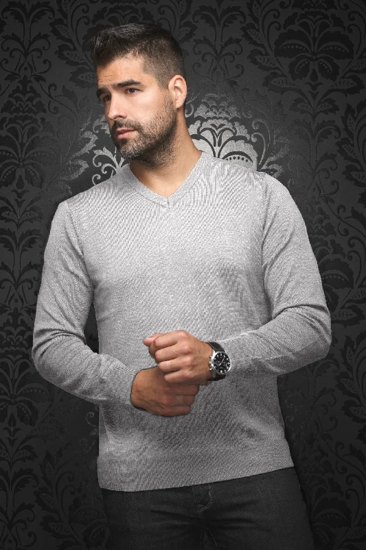 AU NOIR | Merino Wool Sweater | Saxony Med Grey