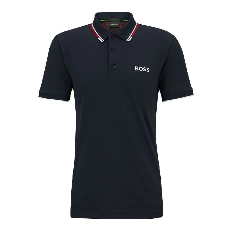 Hugo Boss Men Paddy Pro 405-Dark Blue Stretch Cotton Polo Shirt