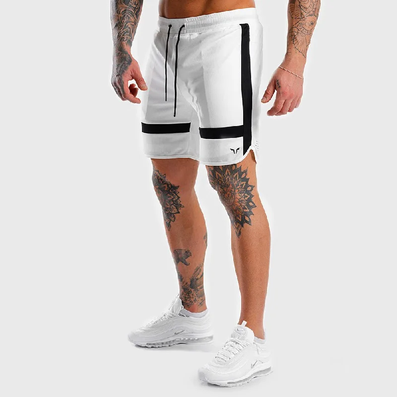 HYPE Shorts - White with Black Panels