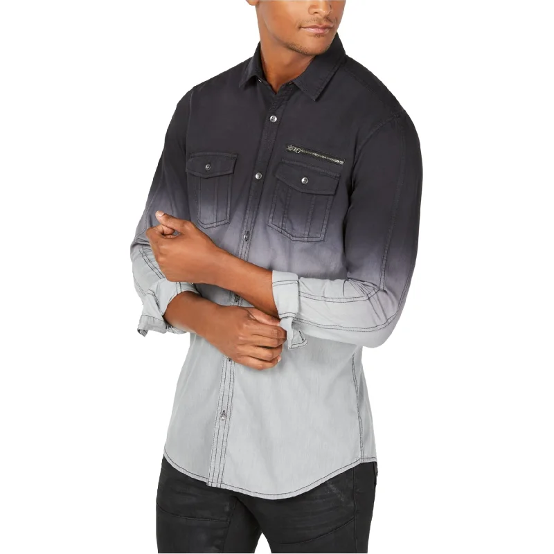 I-N-C Mens Ombre Button Up Shirt