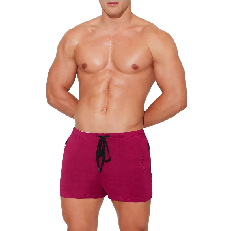 JJ Malibu Karma 2" short w/zipper pockets berry