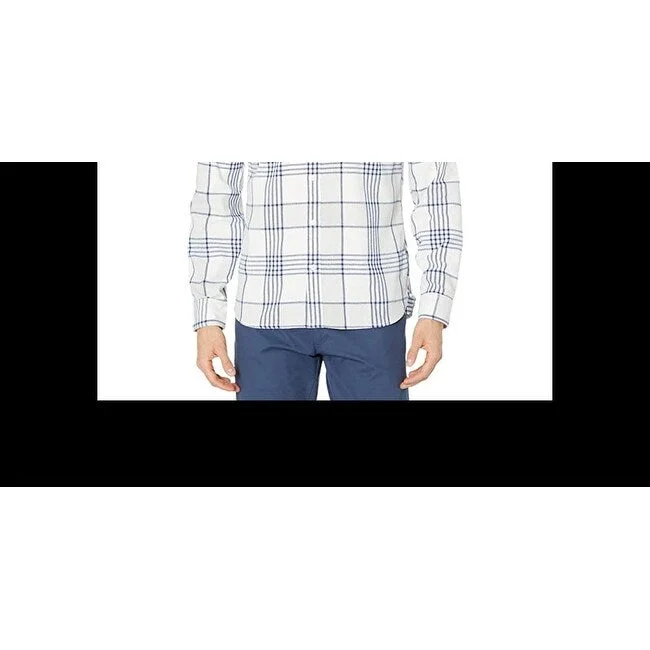 Levi's Men's Becks Herringbone Flannel Shirt Clothing White Size Medium