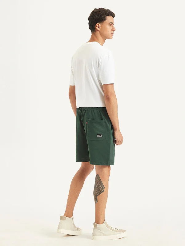 Men's Green Regular Fit Shorts