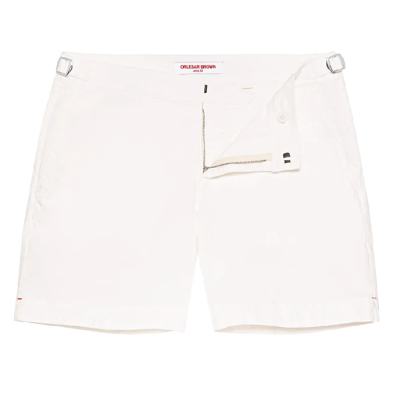 Orlebar Brown - Bulldog Cotton Twill Shorts in Cloud White