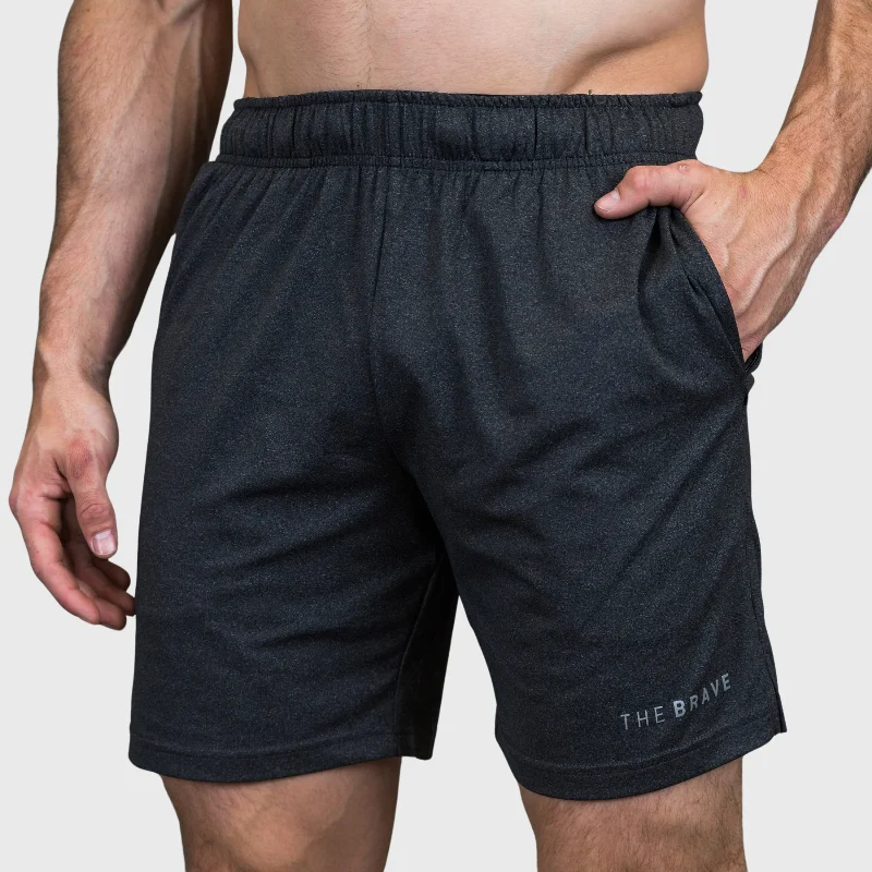 THE BRAVE - MEN'S AMPLIFY SHORTS - BLACK HEATHER