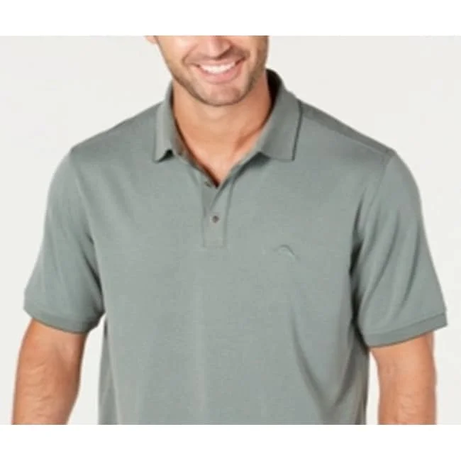 Tommy Bahama Men's All Square Polo Shirt Green Size Small