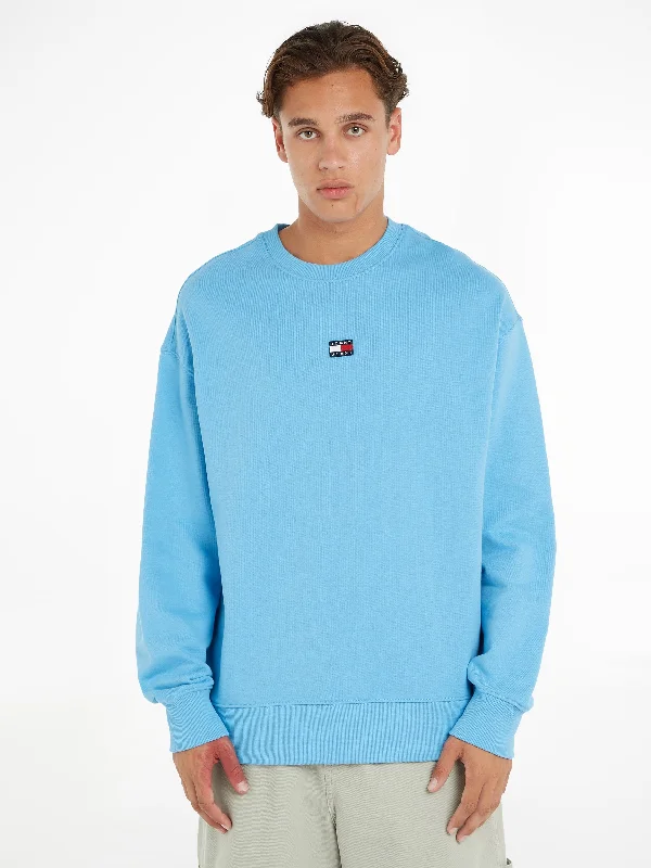 Relaxed Fit Badge Sweatshirt in Skyfall