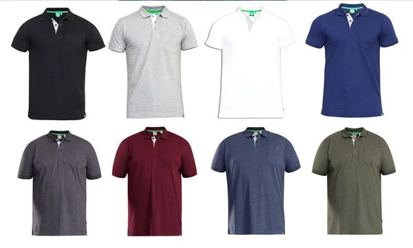 GRANT-D555 Fully Combed Pique Polo Shirt With Pocket (16501) Size 2XL-10XL, 8 Colours