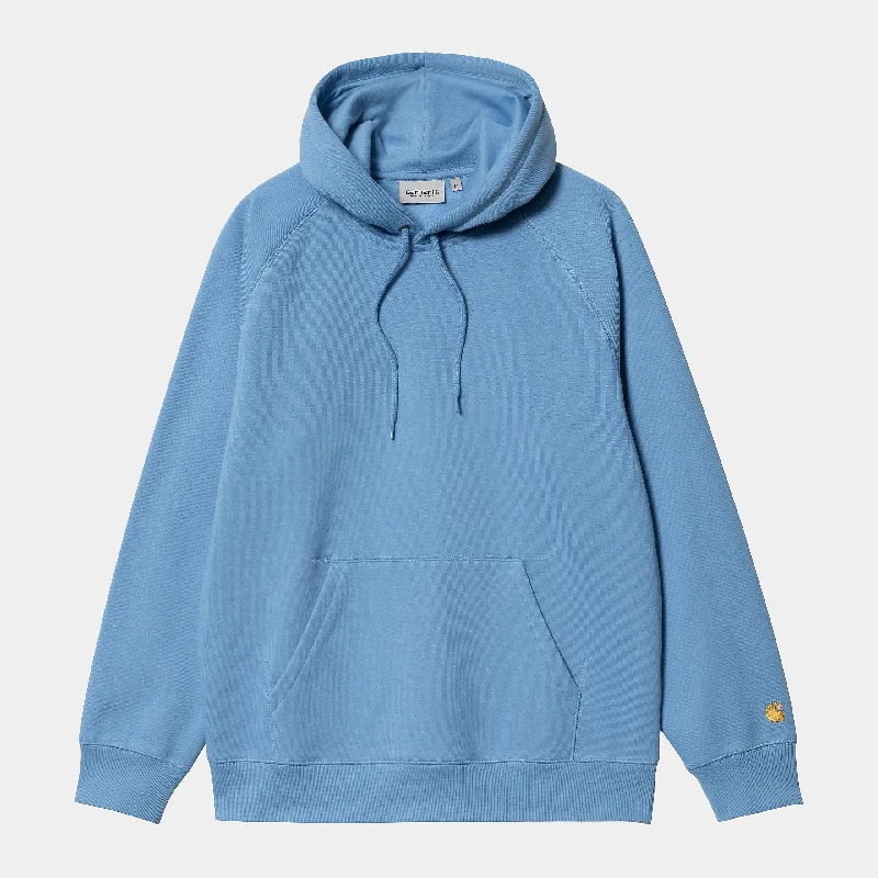 Hooded Chase Sweat in Piscine / Gold