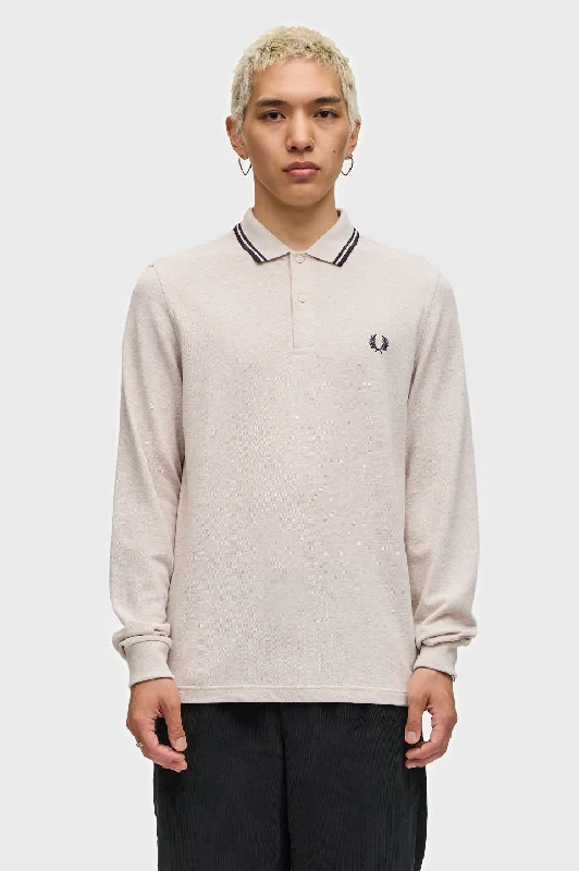 Twin Tipped Fred Perry Tennis Shirt in Porridge