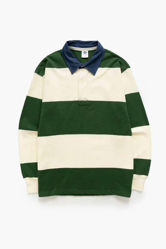 Non Stock MFG - Rugby Shirt - Green/White