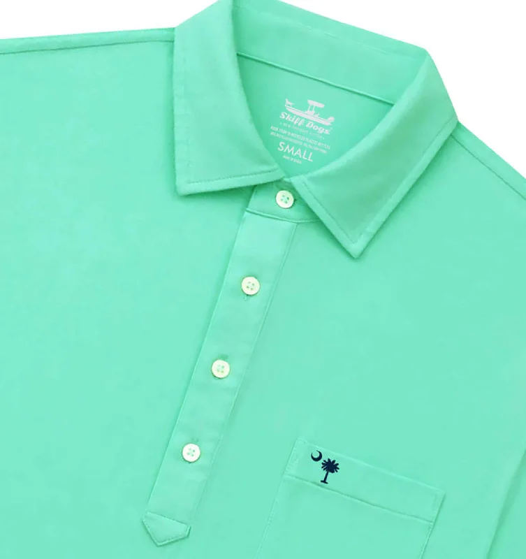 Palmetto Moon: Upcycled Surf Polo - Seaglass