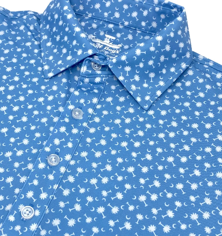 Palmetto Moon: Upcycled Club Polo - Light Blue