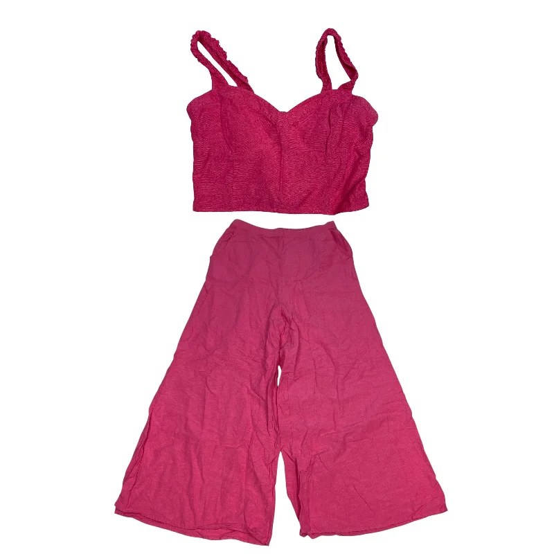 Pants Set 2pc By Midnight Sky In Pink, Size: L