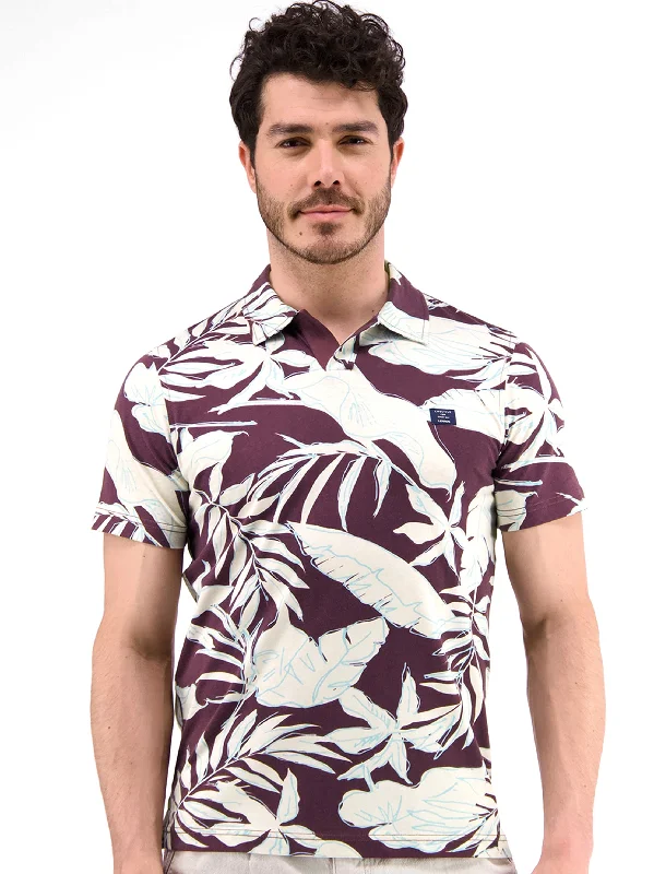 Men's Graphic Printed Polo Shirt,Multi