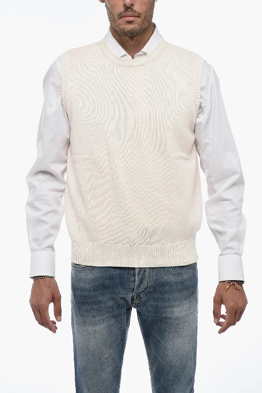 Corneliani Cotton Knit Crewneck Vest