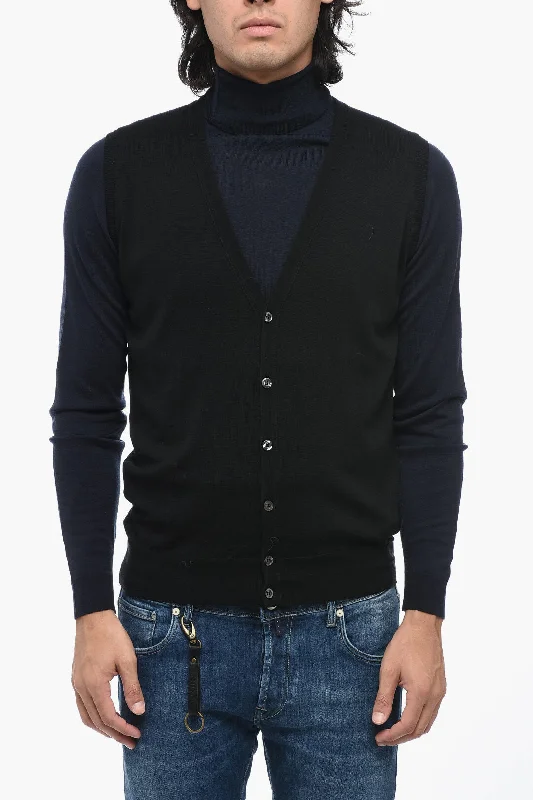 John Smedley V-Neck Merino Wool Vest