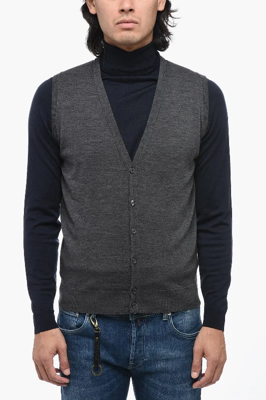 John Smedley V-Neck Merino Wool Vest