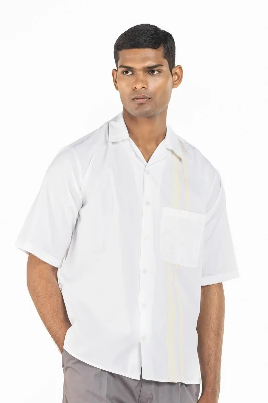 White Twill Tape Shirt Co-ord