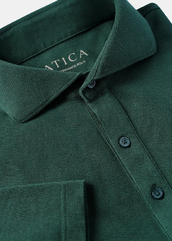 Dress Collar Performance Polo - Dark Green