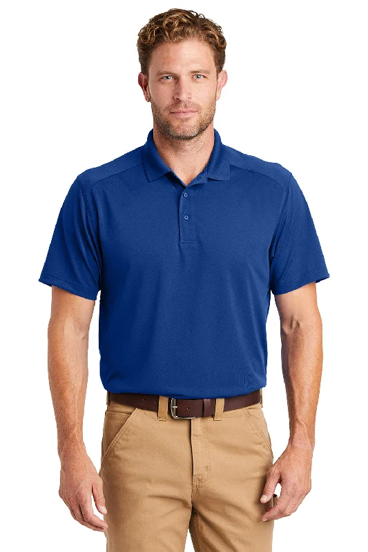 CornerStone Mens Select Moisture Wicking Short Sleeve Polo Shirt - Royal Blue