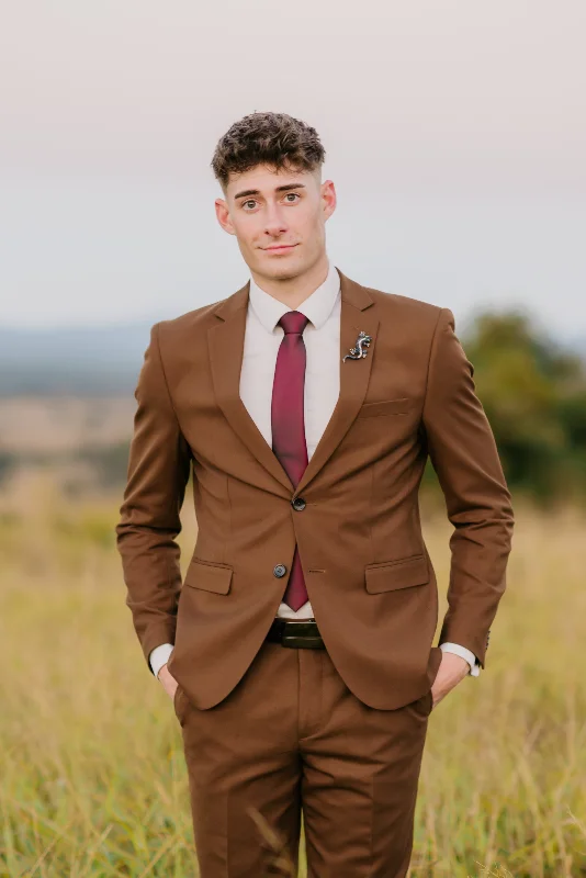 Custom Made To Order Nut Brown Suit