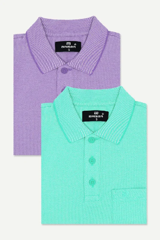 Golf Polo - Collar T-Shirts Pack Of 2 Combo For Men | Ariser