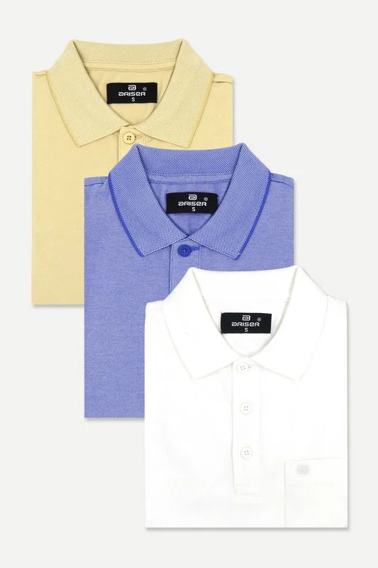 Golf Polo - Collar T-Shirts Pack Of 3 Combo For Men | Ariser