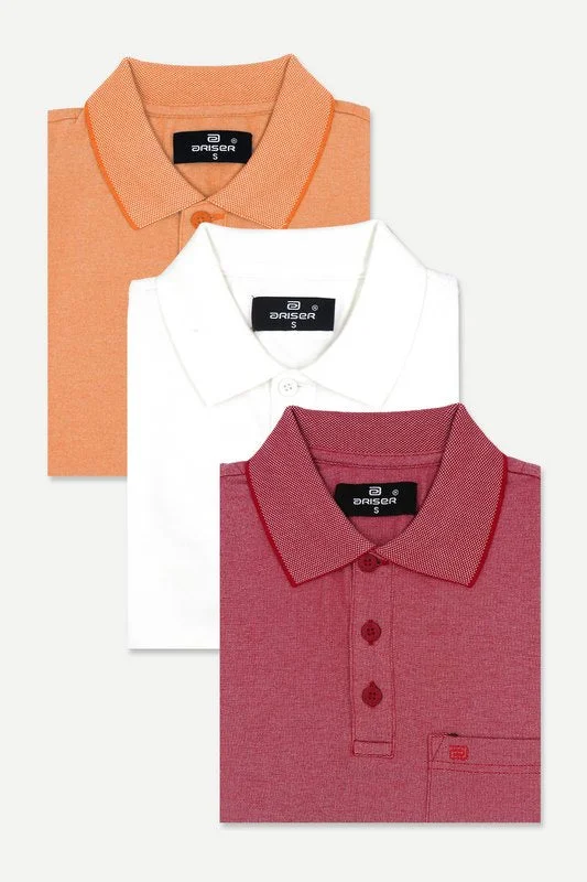 Golf Polo - Collar T-Shirts Pack Of 3 Combo For Men | Ariser