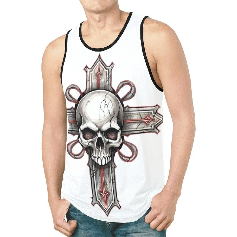 Gothic Skull Cross Men's Tank Top