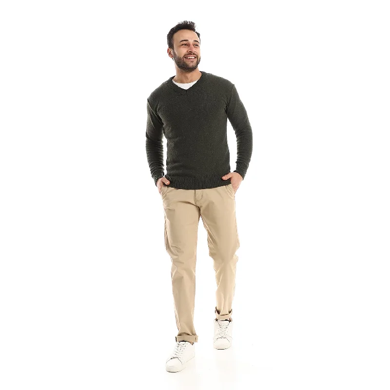 heather_olive_v-neck_slip_on_pullover