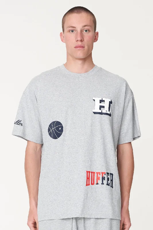 Huffer Mens Box Free Tee/3BMix Grey Marle