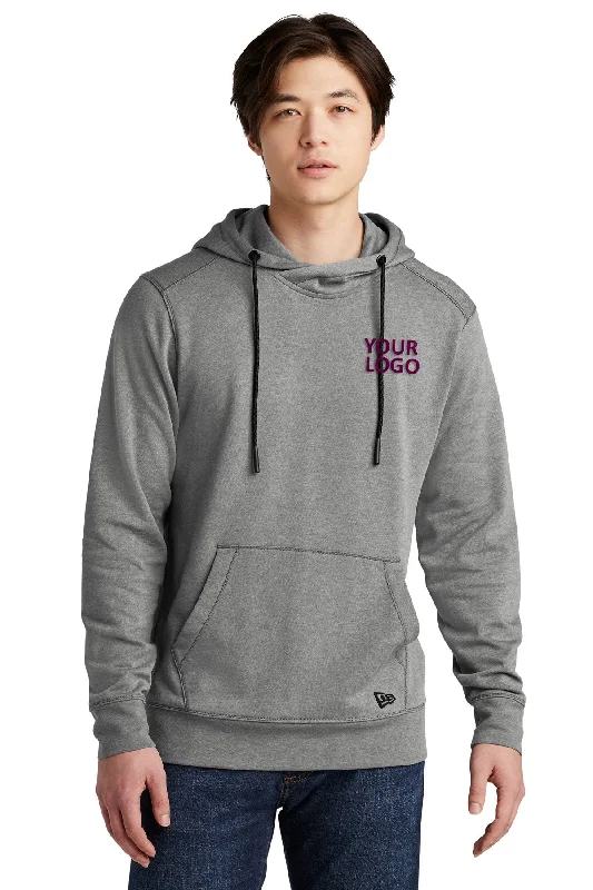 New Era Tri Blend Fleece Custom Hoodies, Shadow Grey Heather