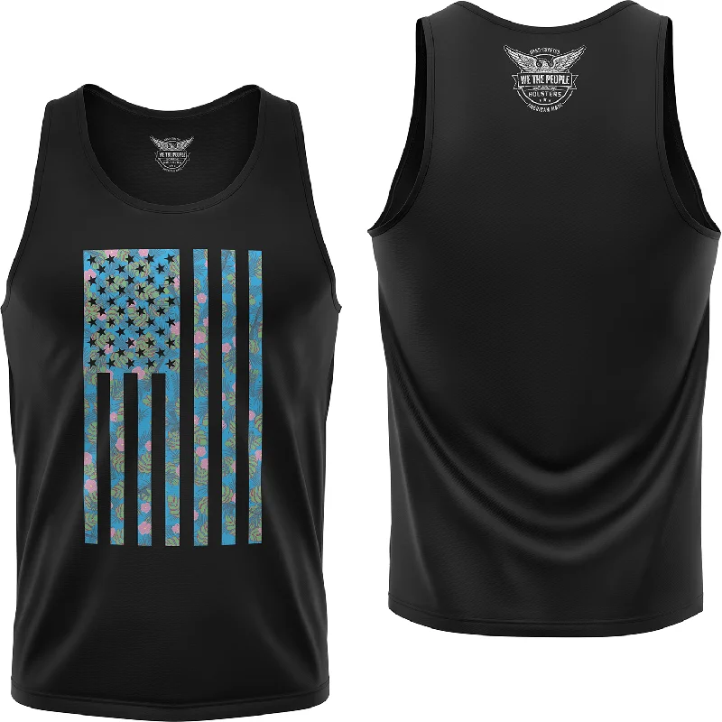 Tropical American Flag Men's Tank Top