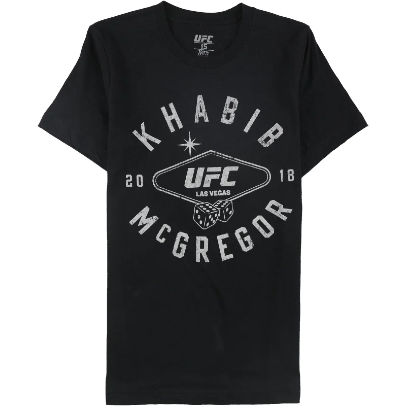 UFC Mens Khabib Vs McGregor 2018 Las Vegas Graphic T-Shirt, Black, Small